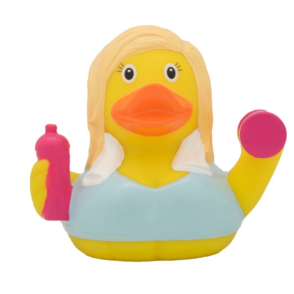 Fitness-girl-Rubber-Duck-front-rome-Duck-Store