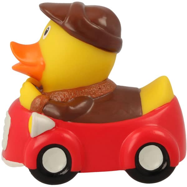 Man in Red car rubber duck