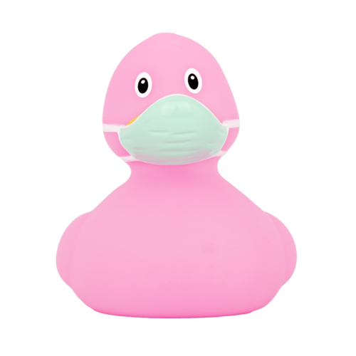 Paperella Corona con la mascherina rosa